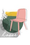 Krzesło Rosse różowe - d2design